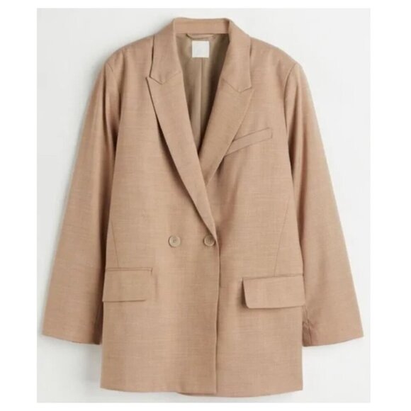 H&M Double Breasted Tan Blazer - Picture 1 of 6